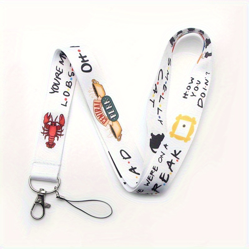 Image of Lanyard Keychain Id Credit Card Cover Pass Mobile Phone Charm Neck Straps Holder Key Holder
