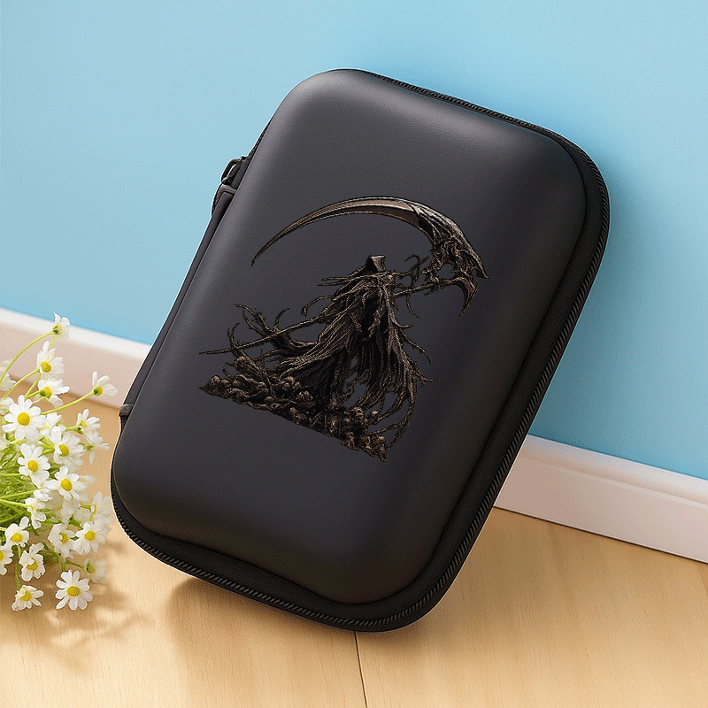 TEMU The Underworld's Reaper Essential For ! This Eva Storage Box For Earphones, Cables, And Features A With A Mesh Pocket For Easy Organization Of
