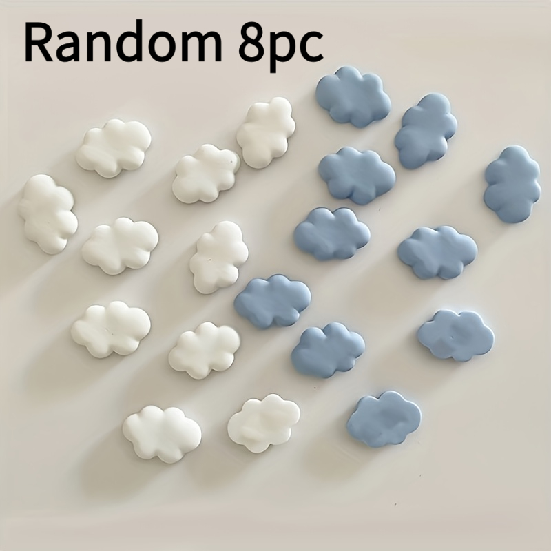 TEMU Random 8pcs Cloud Magnetic Fridge Magnets, Cute Cartoon Cloud Resin Fridge Magnets, Home And Office Stickers, Creative Decorative Magnetic