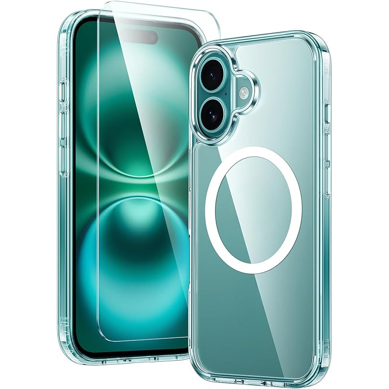 for iPhone 16/15/14/13/12/11 Case: Clear Magnetic Drop Protection Anti-Yellowing Slim Case - Rugged Shockproof Protective Transparent Cell Phone Cover (Clear) - Image 3