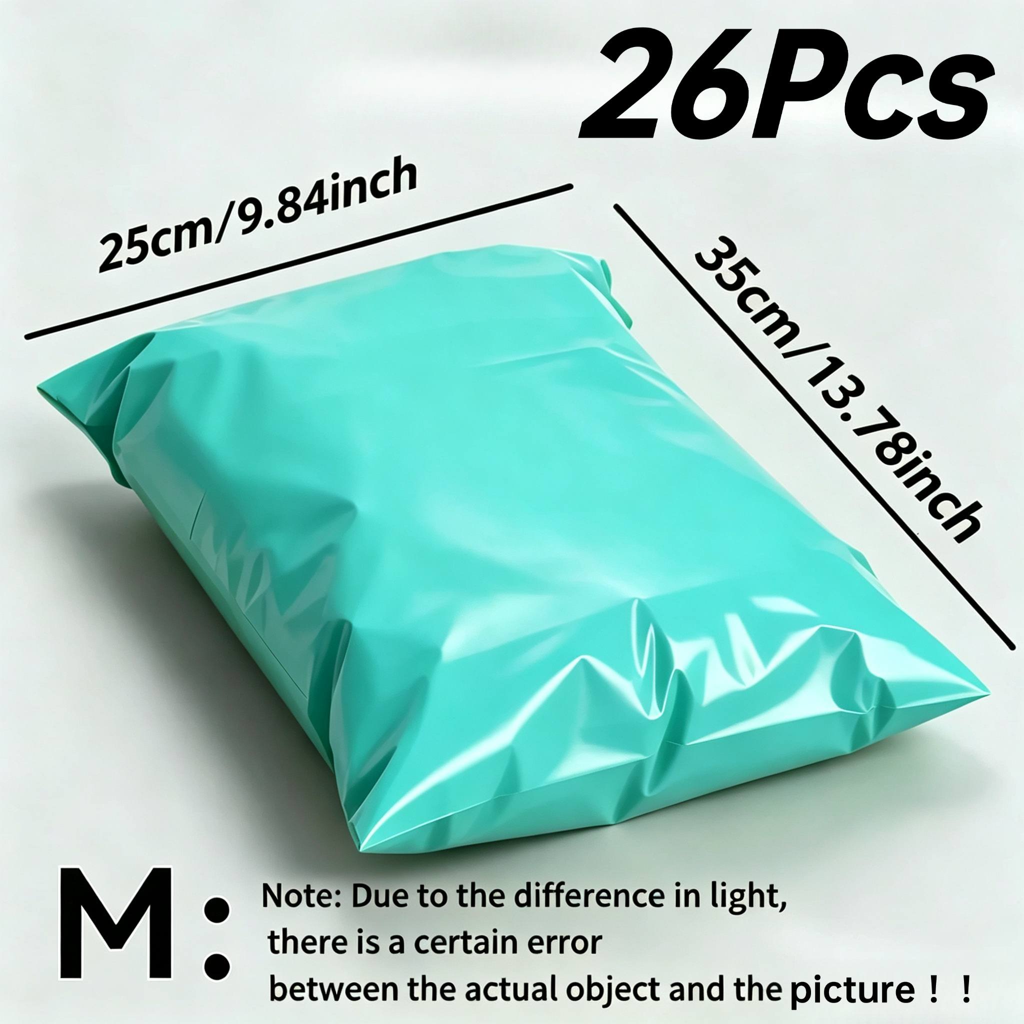 TEMU 26 sacs d'expédition auto-scellants en PE épaissi (vert de jade ), sacs d'expédition opaques résistants aux déchirures, matériau incassable,
