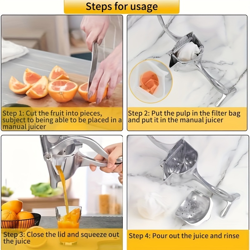 manual juicer lemon squeezer multi functional hand press fruit extractor with citrus clamp squeezing lightweight juicer material juice maker Product details 3