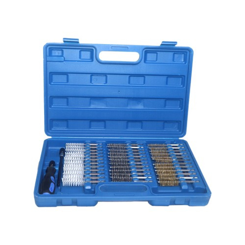 38pcs Automotive Injector Passage Cleaning Brush Set | Featuring Brush Heads For Injector Diameters, Stainless Steel, Durable, Suitable For Automotive Maintenance, Brand: Anwokit