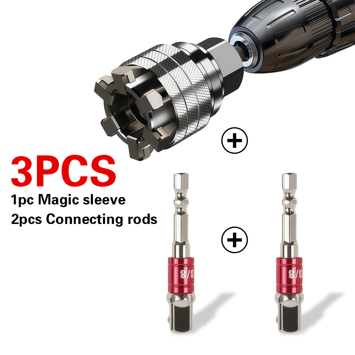 3pcs Universal Adjustable Socket Wrench Set, 10-19mm & 3/8''-3/4'' Heavy Duty Ratchet Socket Set With Adapter For 3/8" Drive, Chrome Steel Construction