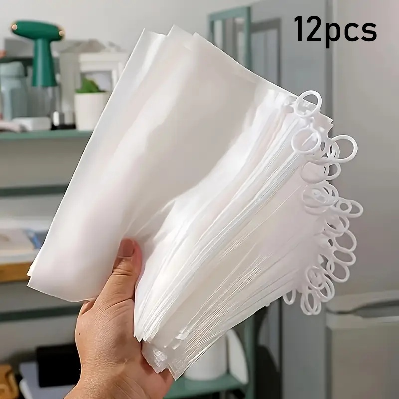 E-shop 12 Stück PVC Klare Plastik-Reißverschlussbeutel, Hochwertig, Langlebig, Farbecht, Mit Griffen, Handwäsche, Für Reisen, Aufbewahrung