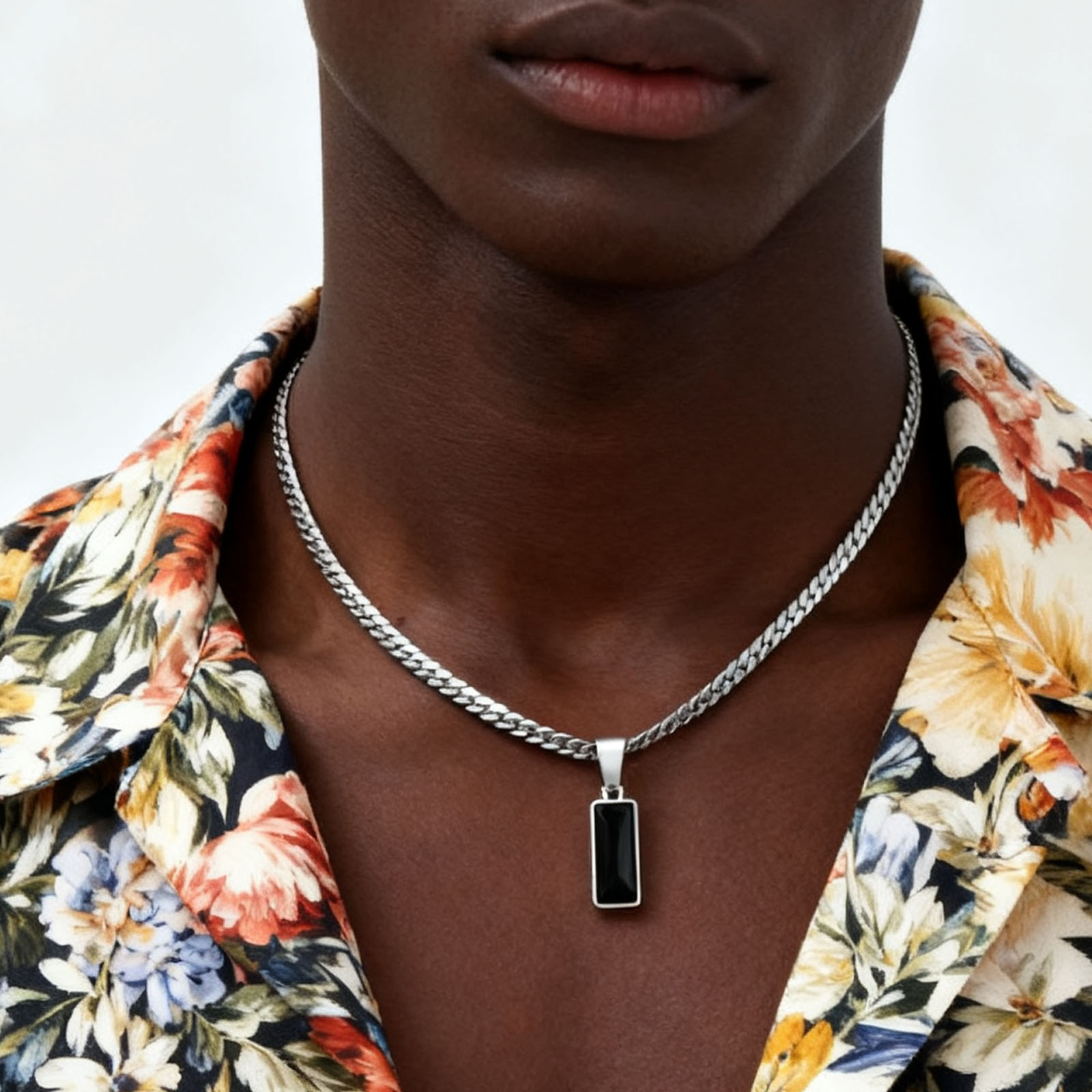 TEMU 1 Collier élégant et beau hip-hop avec pendentif en synthétique, style décontracté et simple, chaîne de clavicule, pour un usage , polyvalent
