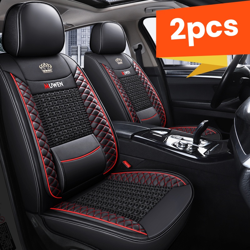 TEMU 2pcs Classic Full Rear Seat Covers, Seat Covers, Seat Cushions - And Durability