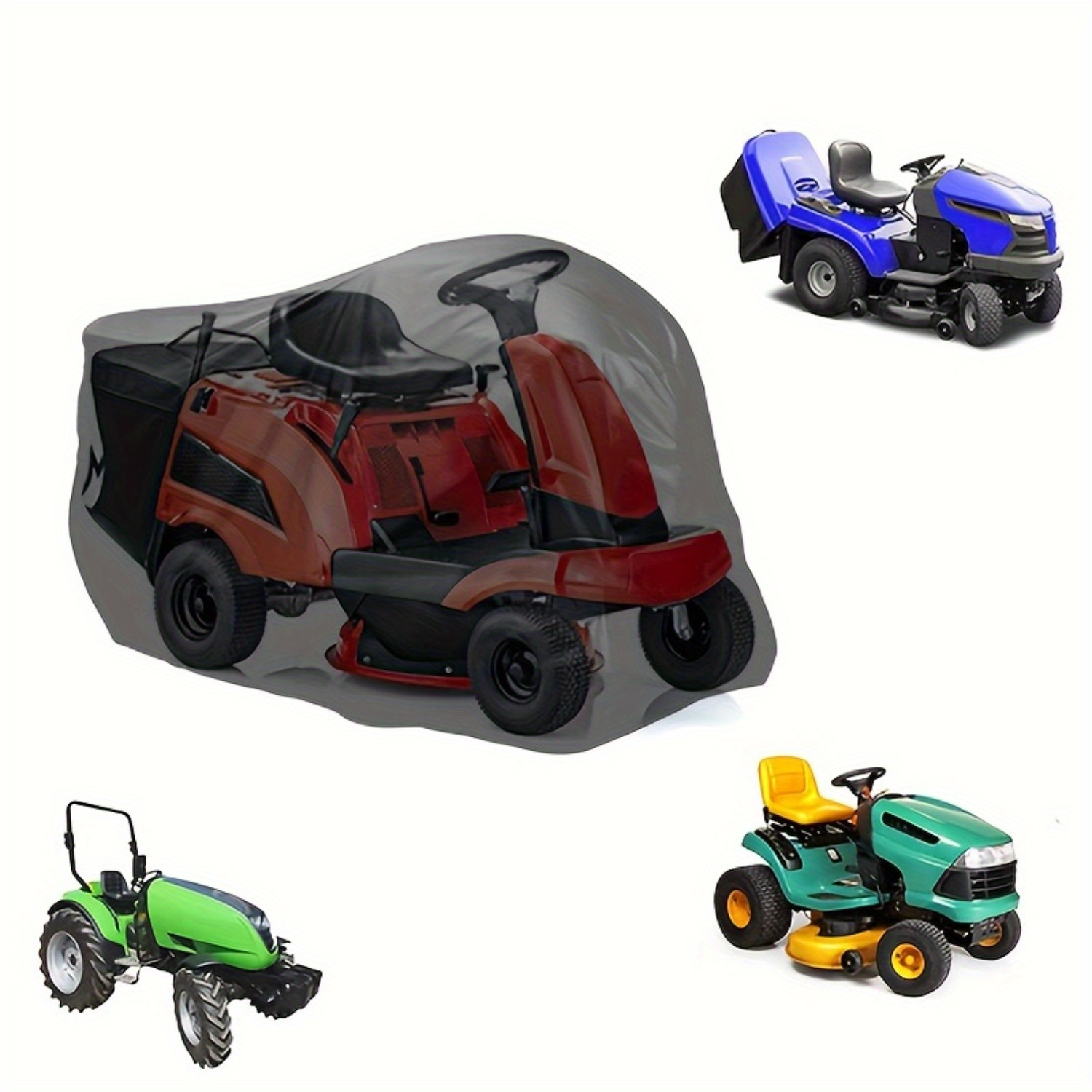 heavy duty   fabric cover for ride on lawn mowers tractors adjustable straps durable weather protection fits multiple models outdoor equipment cover lawn mower cover tractor protection     cover