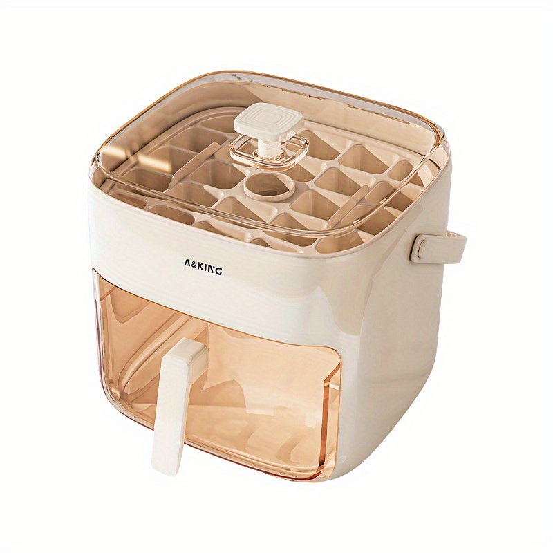 large capacity maker with dual level trays food grade plastic handle transparent lids portable ice storage box for home parties summer Product details 3
