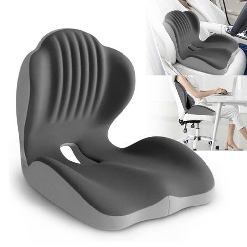 item picture ergonomic memory foam seat cushion lumbar and back support for office stools and car seats relieves back pain reduces pressure for parents lightweight portable medium
