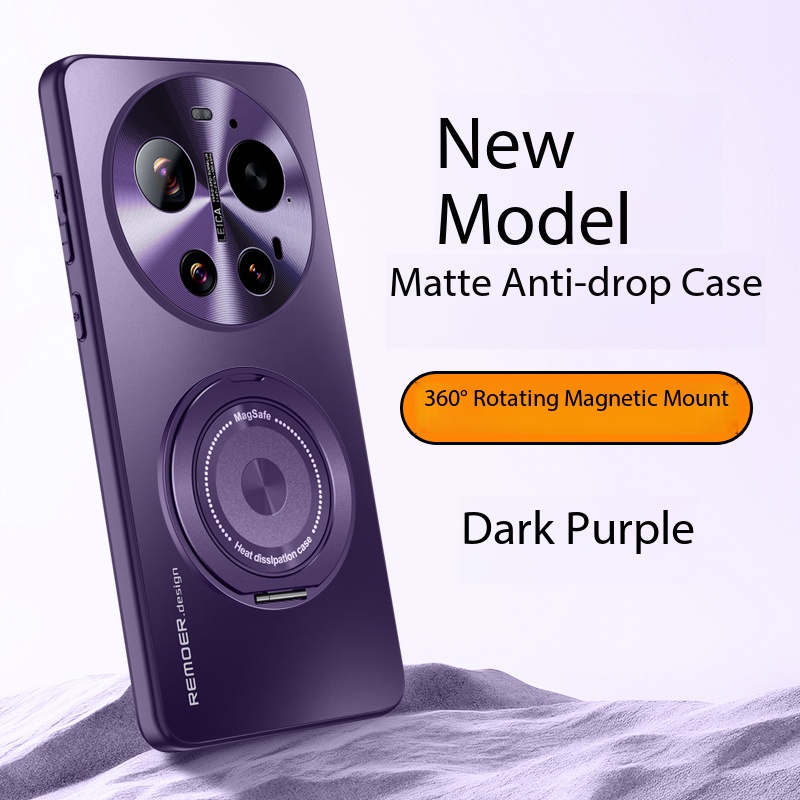 Etui za telefon - Nova kovinska barva, matiran 2-v-1 360° vrtljiv nosilec, luknja za objektiv, odporen na padce, primeren za Xiaomi Xiaomi 17