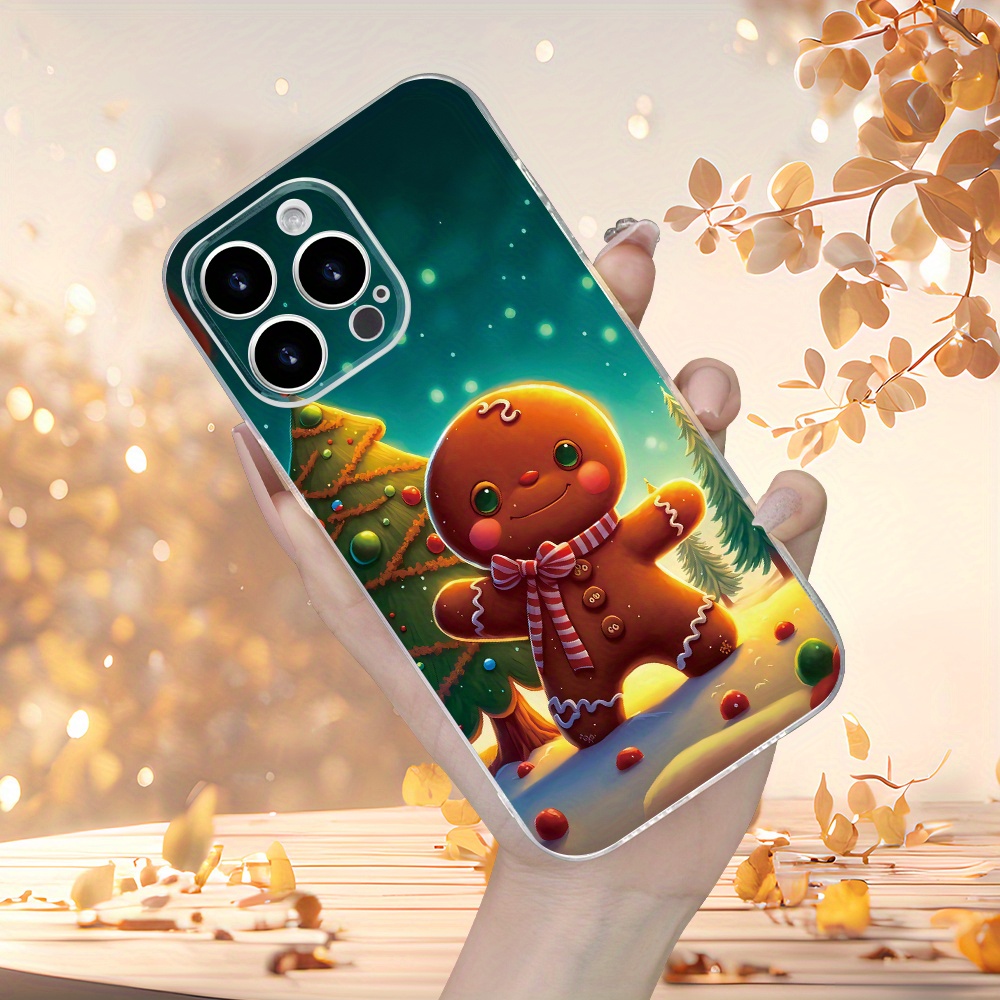 adorable christmas gingerbread man print phone case Temu United