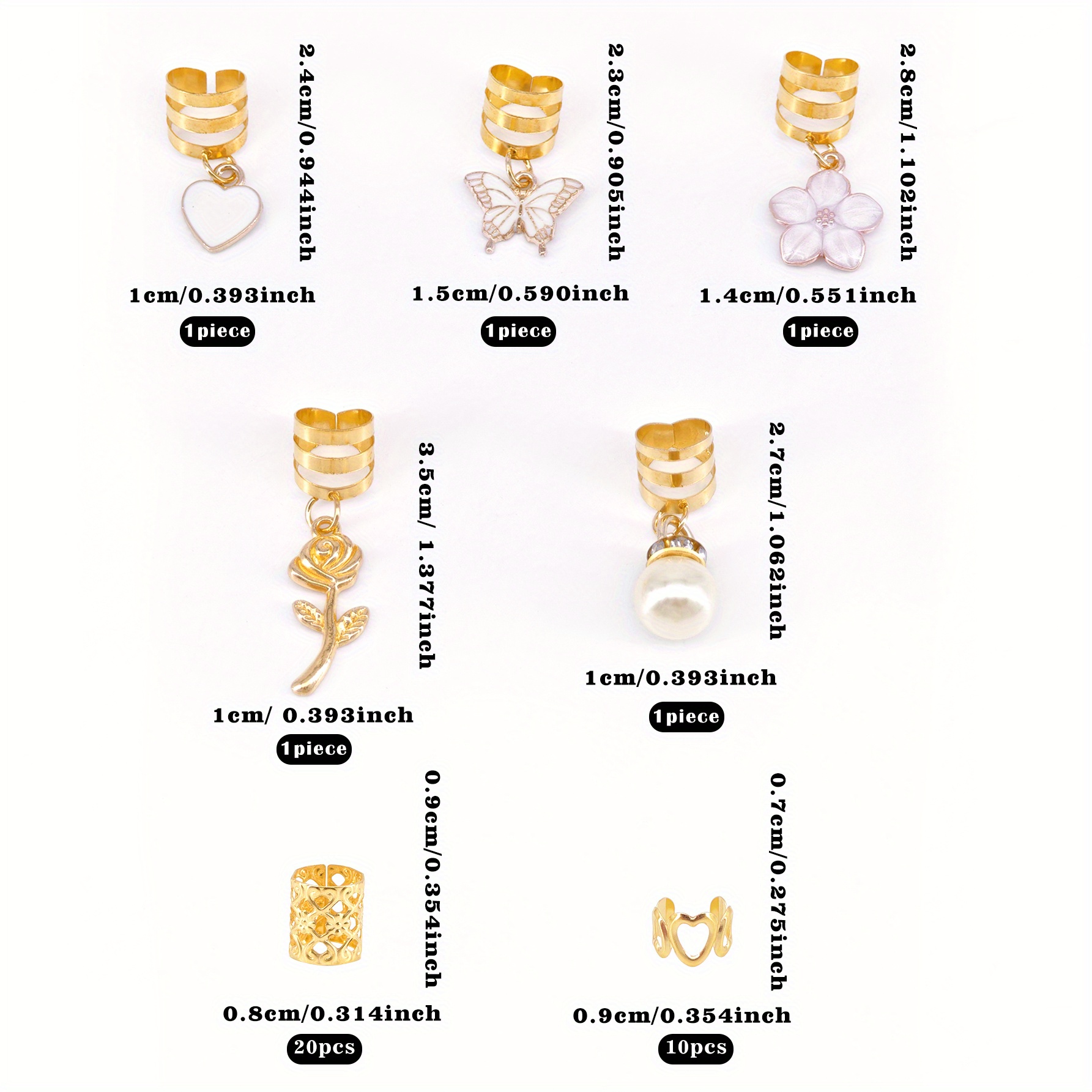 Image of 35pcs Flower Artificial Pearl Summer Y2k Bow Dreadlock Hair Jewelry Additions For Braids Gifts For And For Dances And Parties Music Festival