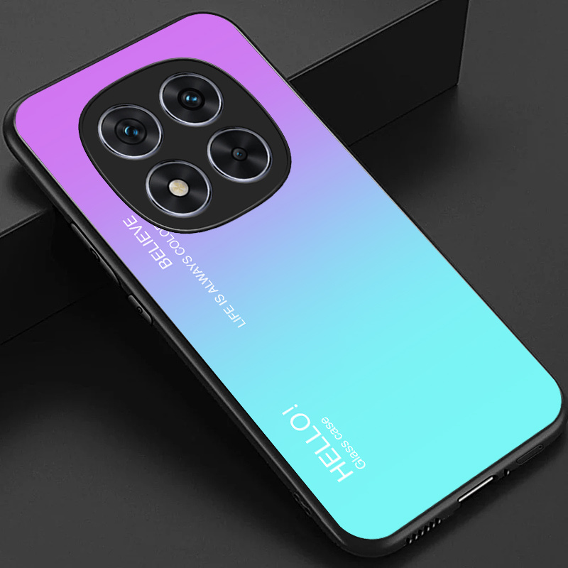 TEMU para teléfono: para Redmi Note 14 Pro Poco x7 5G 4G, Diseño degradado en color , Cubierta trasera de vidrio , Regalo elegante