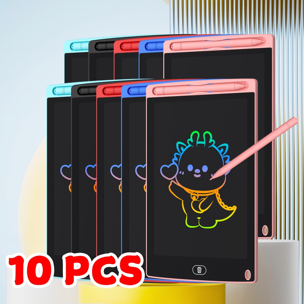 TEMU 10pcs Tableaux à dessin de 8,5 pouces pour primaire, tableaux d'exercices de mathématiques et d'écriture, clairs à , réutilisables, portables et