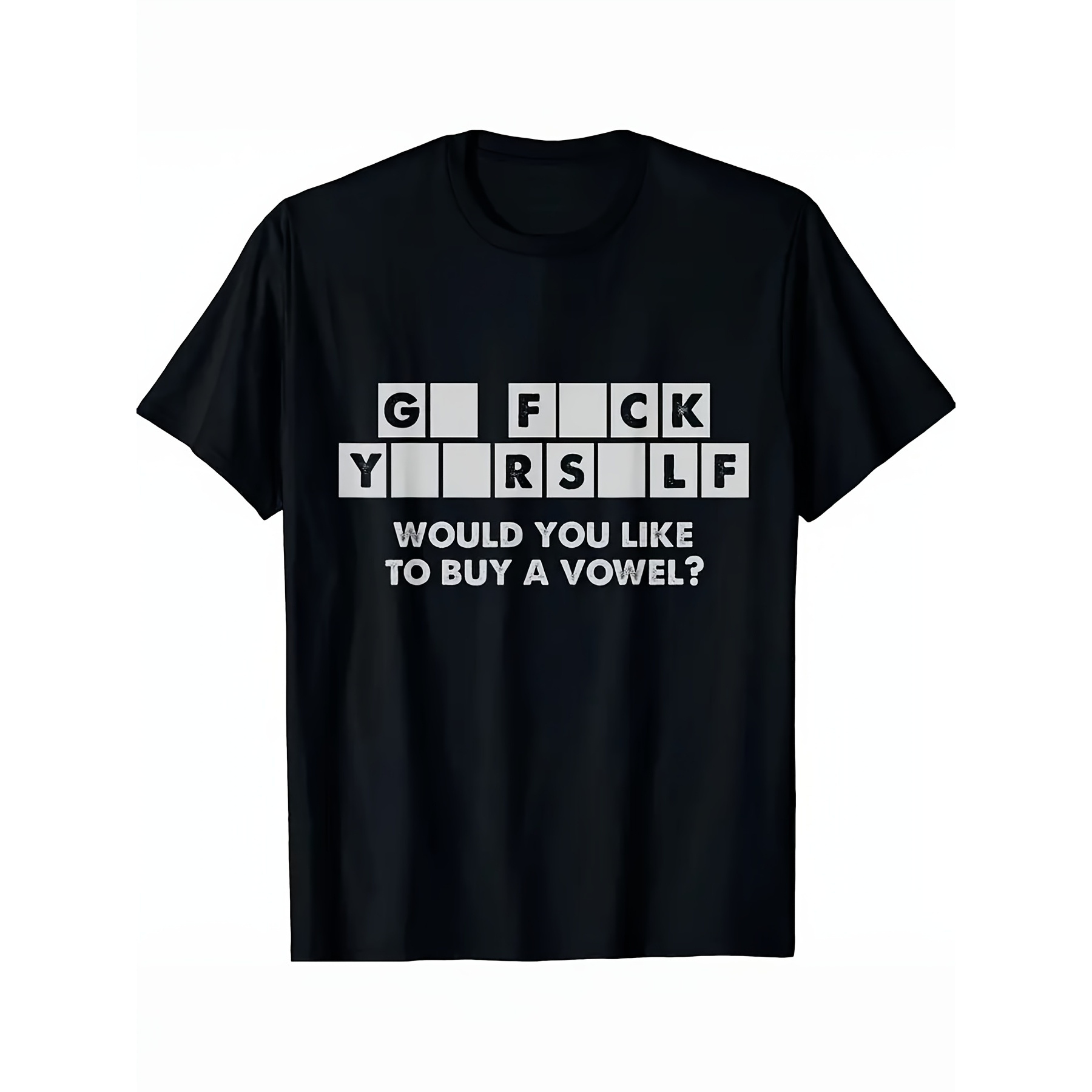 

100%cotton, "go F Yourself" Humorous Word Printed Men's T-shirt-100% Cotton, Casual Fashion Tops