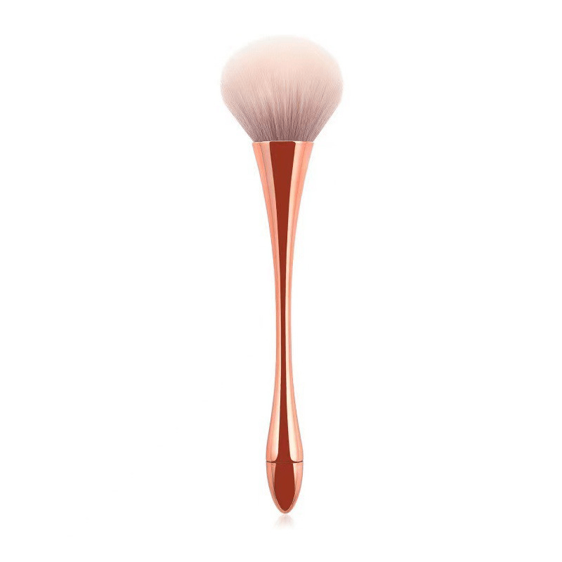 1pc Luxury Strawberry Nail Brush - Soft Round Synthetic Hair, Thin Waist Design & Golden Handle, Fragrance-free Gentle Nail Art Brush For Home - Ideal Gift For , Elegant Beauty Tools