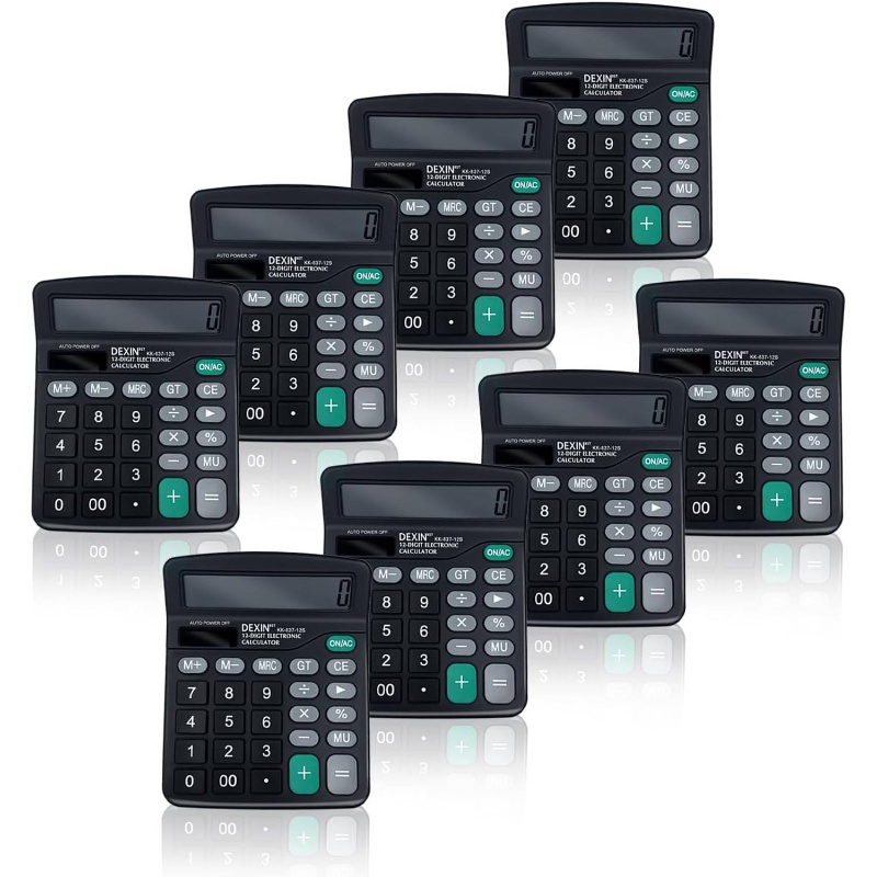 12 Pcs Pocket Size Solar Calculators Bulk For Classroom Basic Calculator Solar Battery Dual Power Mini Calculator 8 Digit Display Calculator For Kids Student School Office Accounting Tool
