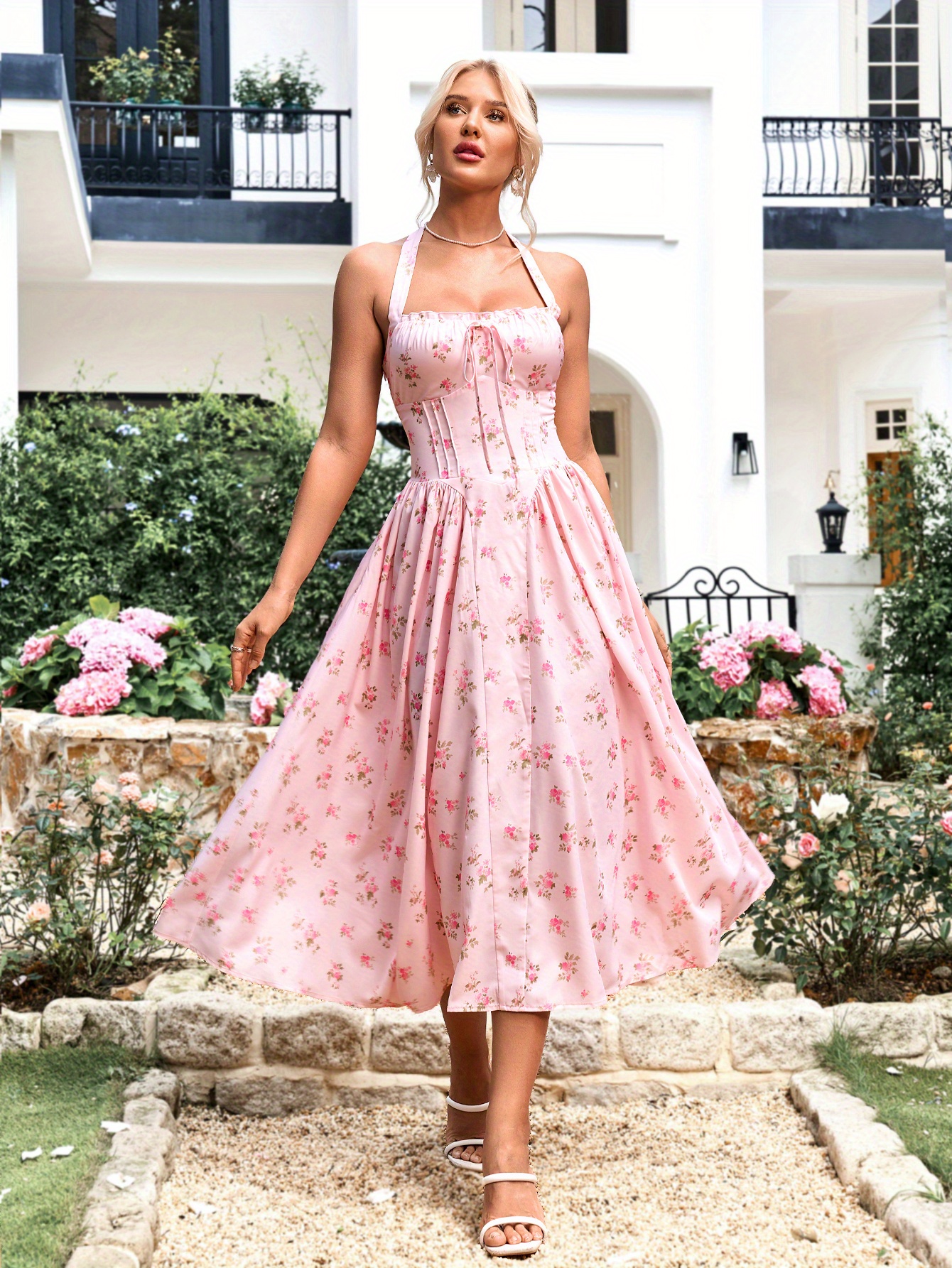 white christmas dresses Sheer Corset Dress – Holly2NY main image 1