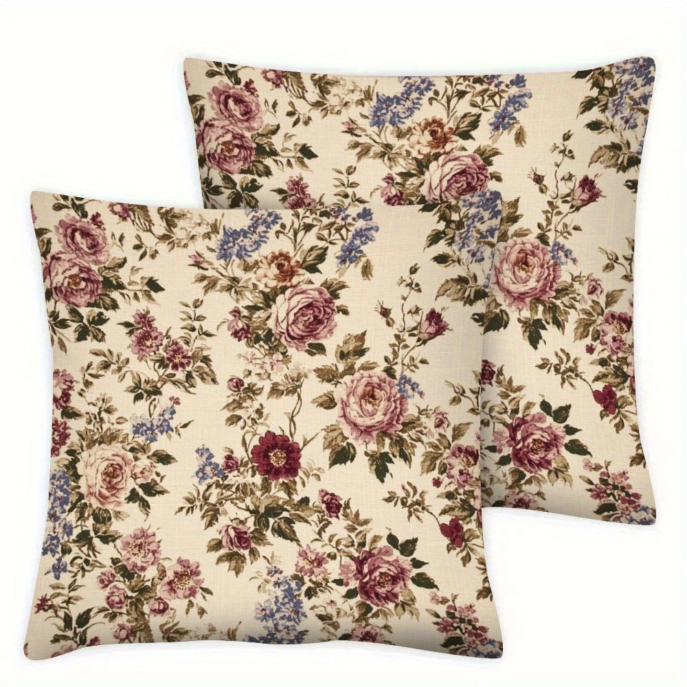 TEMU Lot de 2 housses de coussin , taie d'oreiller carrée simple pour décoration de canapé, décoration de pièce, décoration de chambre esthétique
