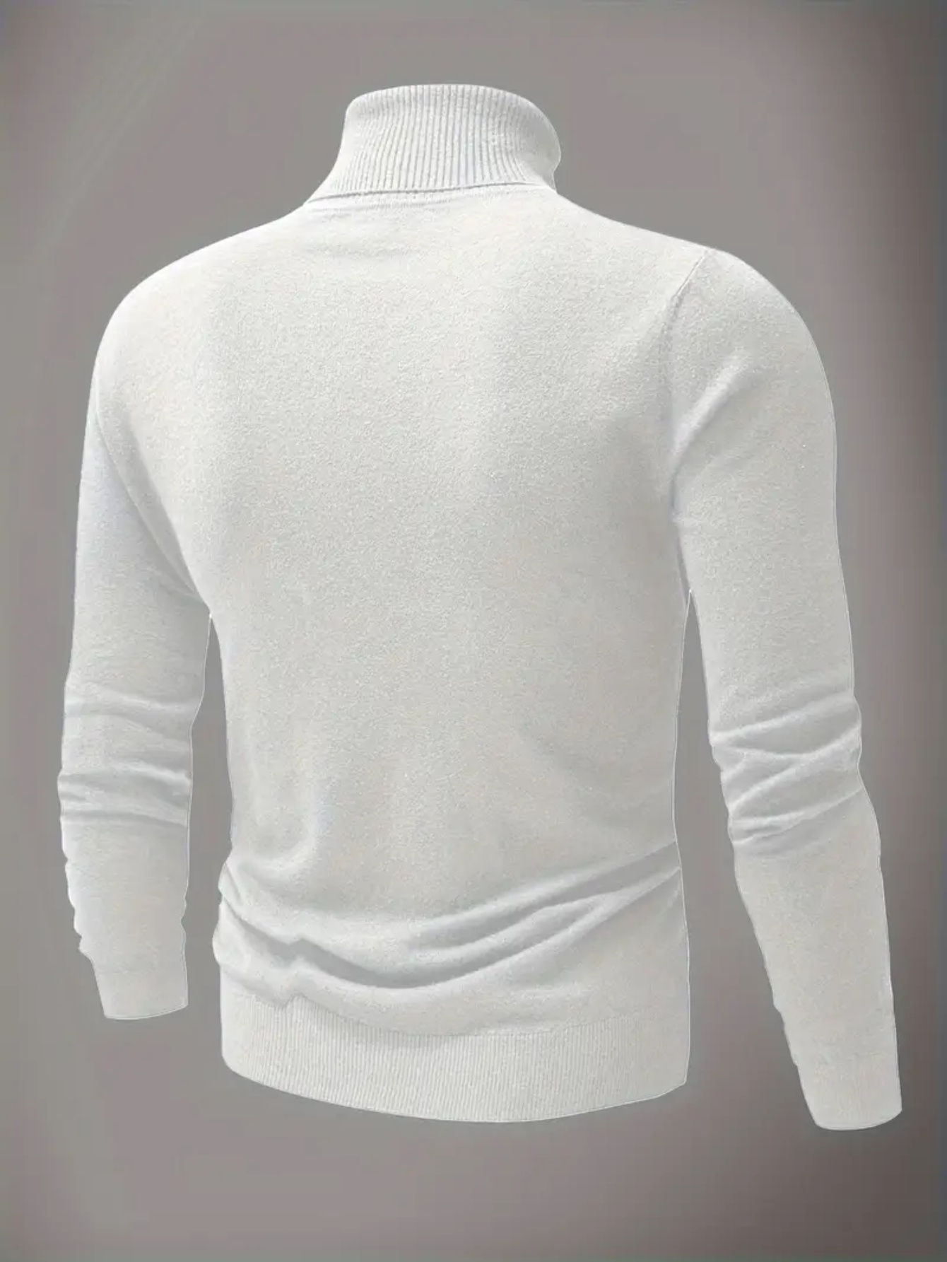 mens classic high neck turtleneck sweater soft warm knit Temu Canada