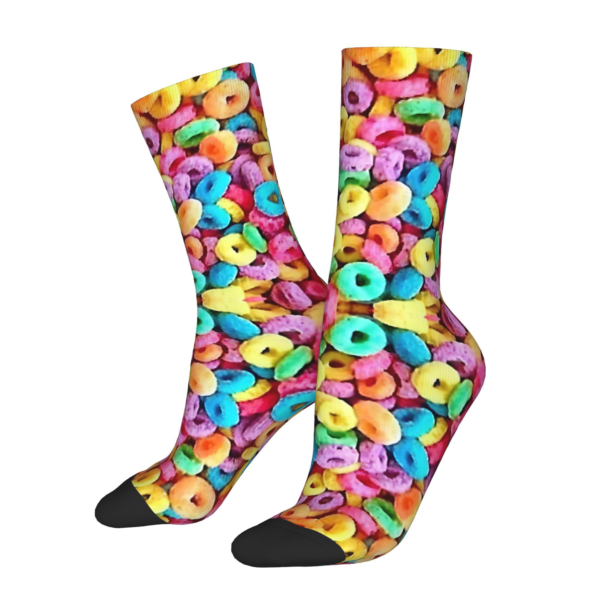 TEMU Loops Winter Socks Street Style Crazy Sock 2d Print Design