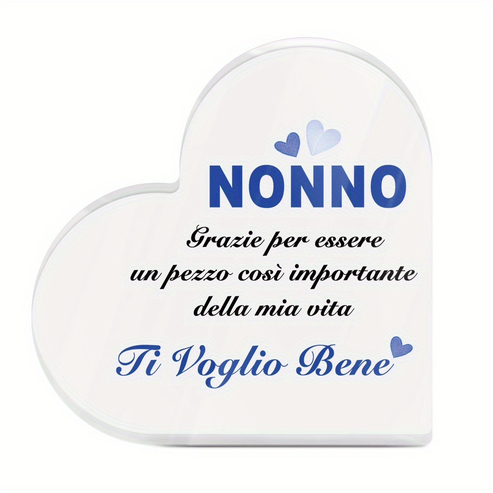 TEMU 2D Flat - [2D Flat] 3.94Inch X 3.94Inch, Targhetta Decorativa da Tavolo in Acrilico a Forma di Putuo, , Ti Ringrazio per della Mia Vita, Ti Amo,