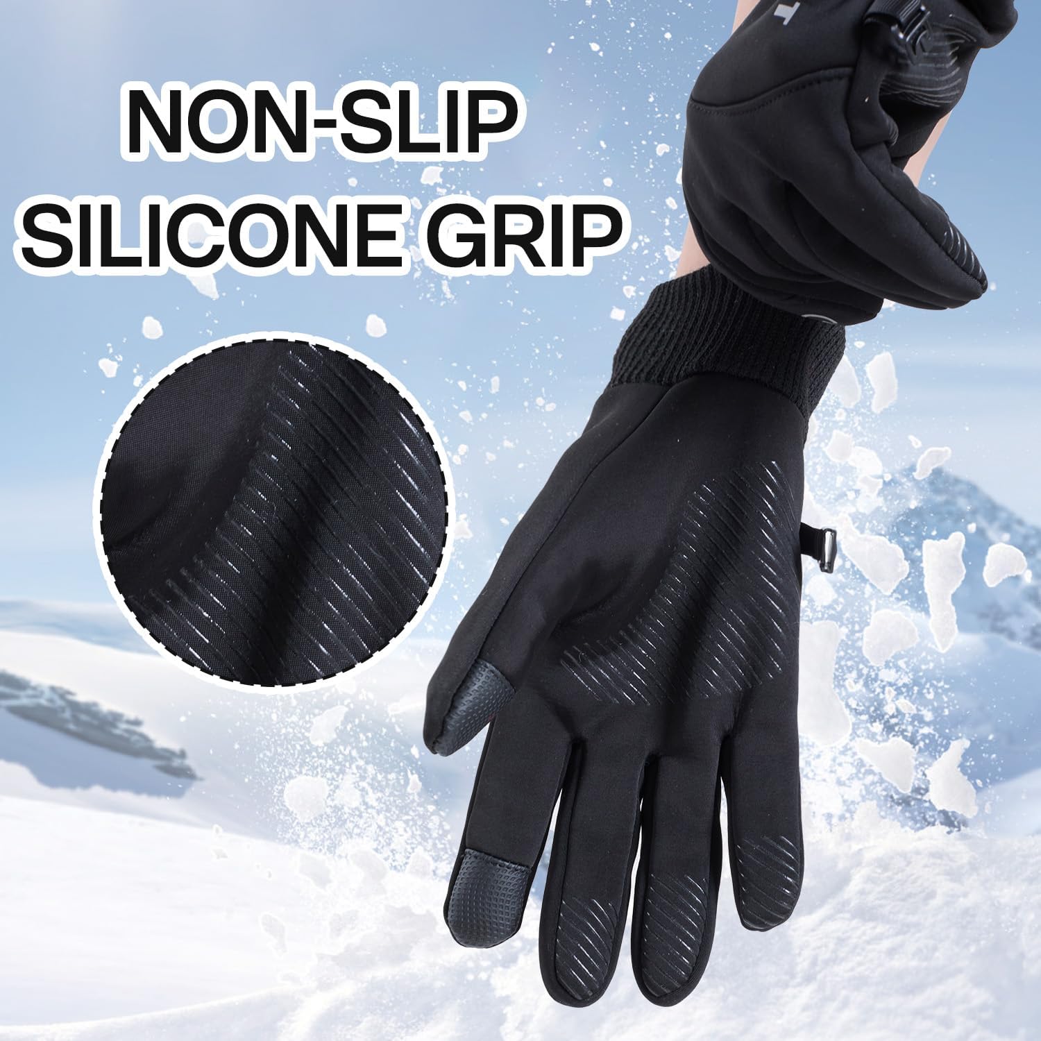 Men's Thermal Gloves with Touchscreen Compatibility