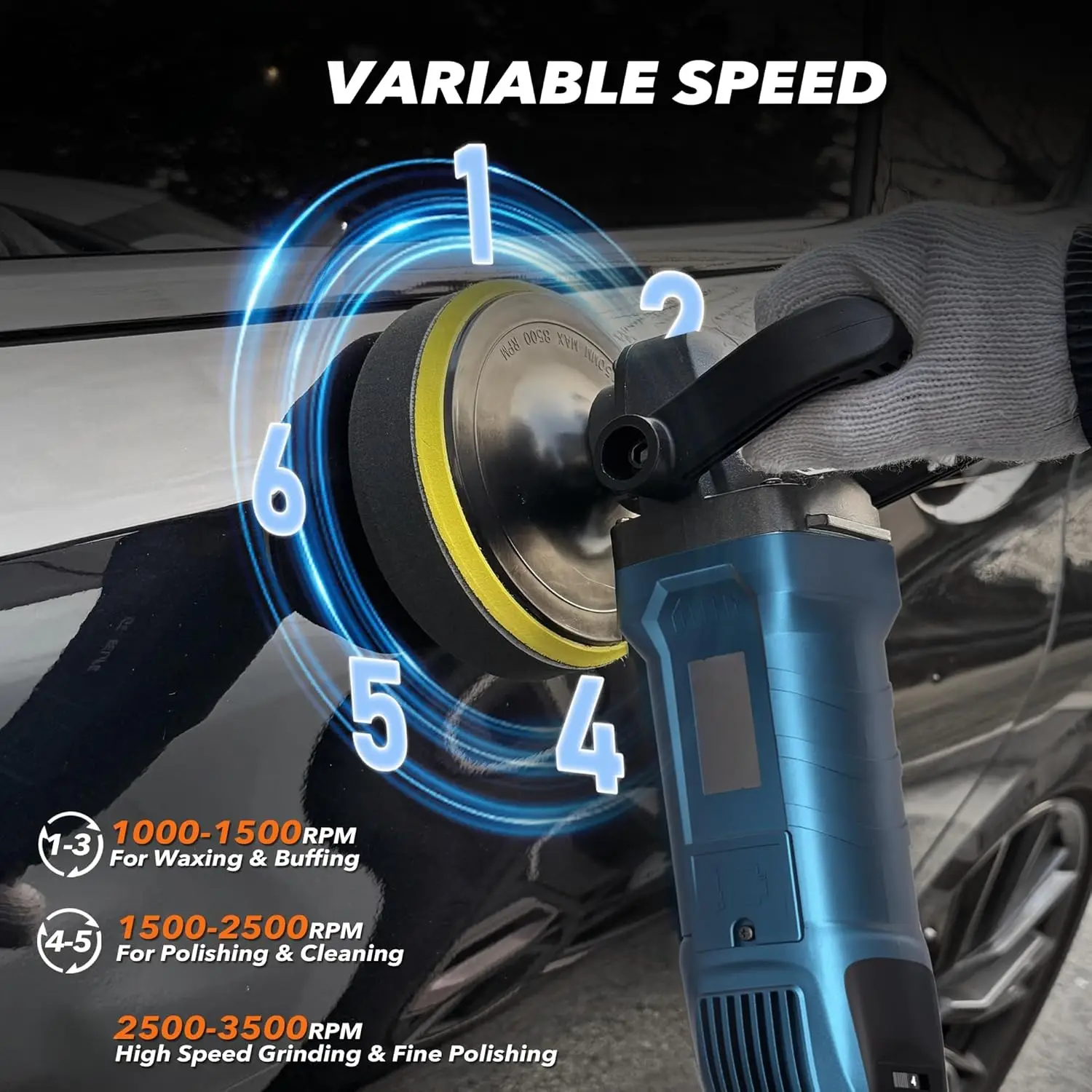 Professional Heavy-Duty Buffer Polisher