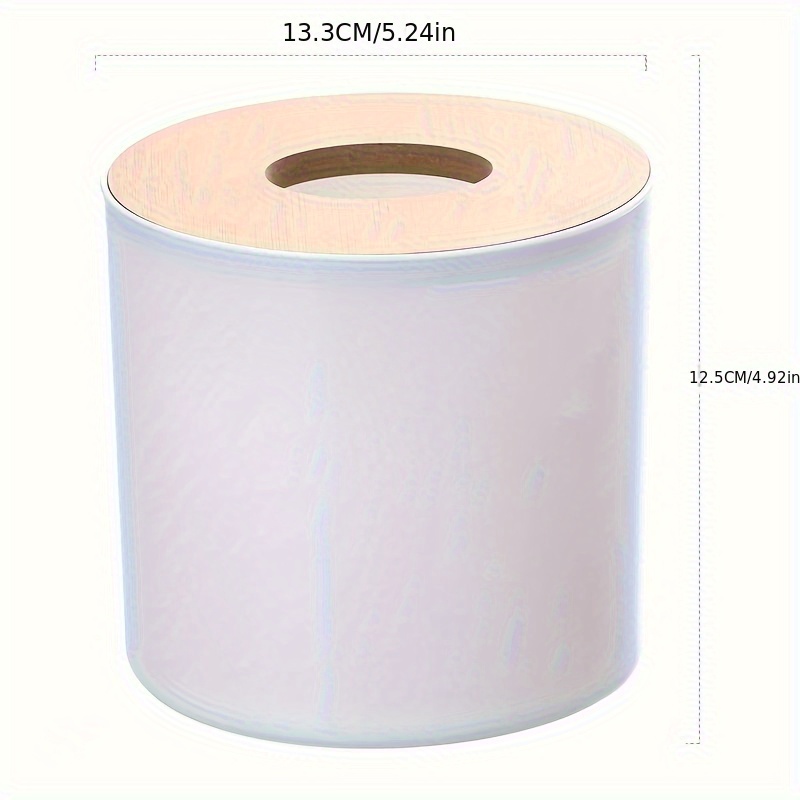 1pc round tissue box with lid suitable for bathroom living room bedroom commercial toilet accessories Product details 0