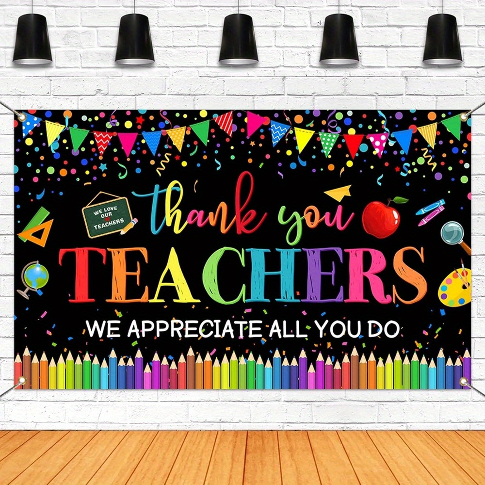 We Love Our Teachers & Staff Banner, Printable PDF - My Party Design