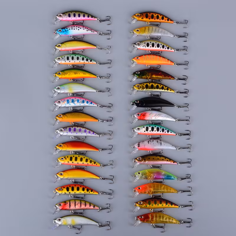30 señuelos de pesca minnow , señuelos duros para de pesca Detalles del producto 2