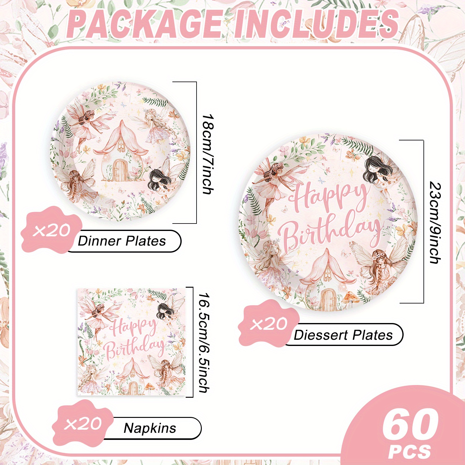 Image of 60/80pcs Magic Theme Party Tableware Set, Suitable For 20 Guests, Party Supplies, Holiday Decor, Party Packs