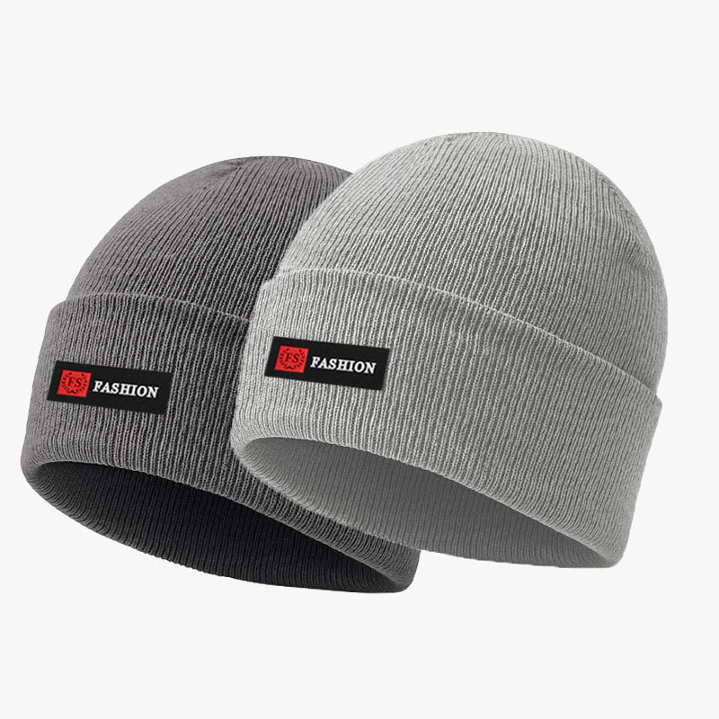 TEMU 2pcs Autumn And Winter Warm Knit Hats, Versatile Outdoor Beanie Hats, Solid Color Thickened Ski Couple Hats. Suitable For Daily Outdoor Wear In