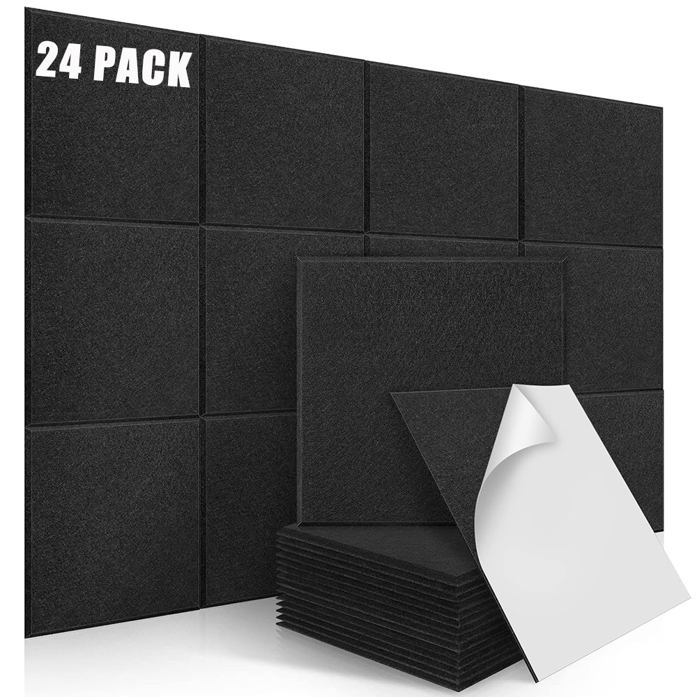 Image of Pack Of Acoustic Panels, Self-adhesive, Cover 2.16 Square Metre, Sound Insulation Sound Insulation For Walls Doors - 230 Kg/ M³ 0.95 100 Polyester, Ideal For Sound Insulation Wall