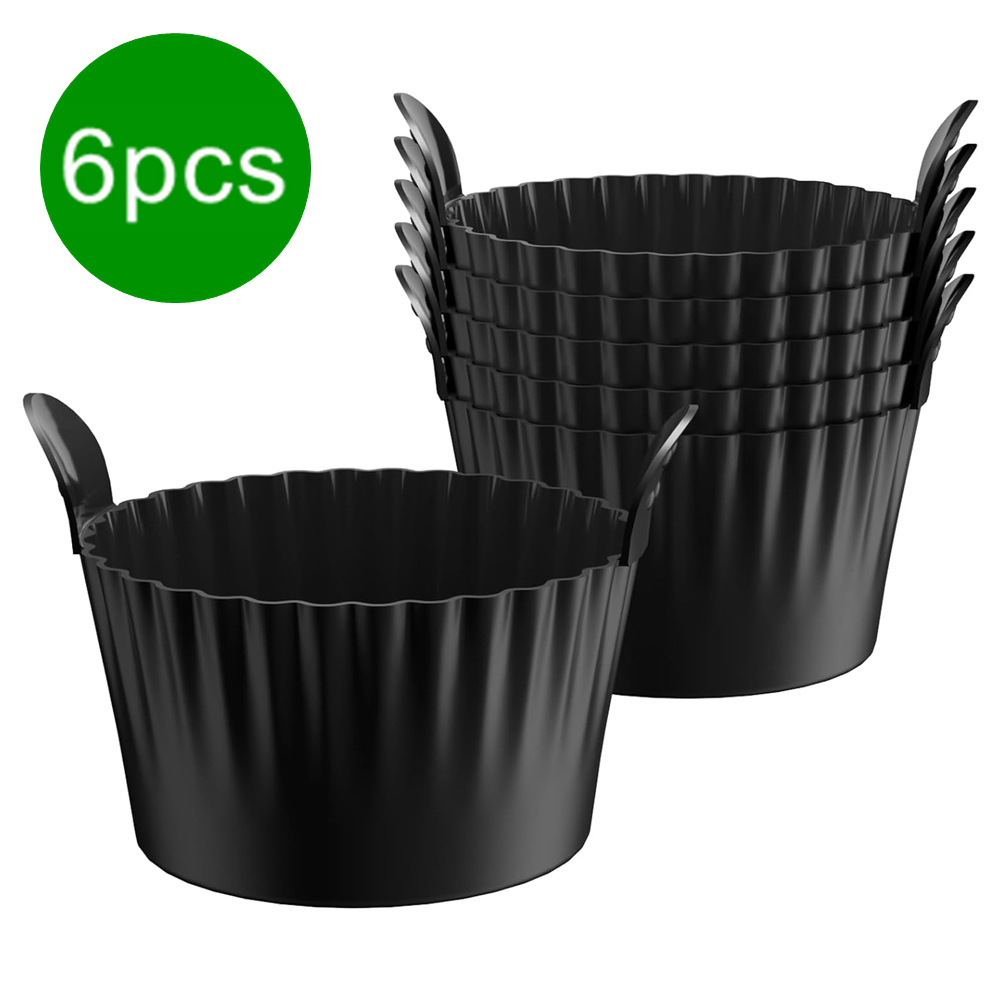 TEMU 6pcs Silicone Egg Molds For Air Fryer - Thickened Egg Cooker Boil Pods, Poached Egg Cups & Muffin Molds For Baking, Perfect For Air Fryer,