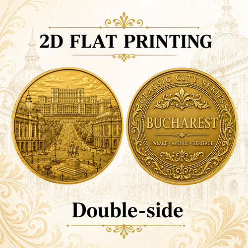 item picture 1pc 2 sided bucharest urban featuring bucharest and symbolizing discovery and portable pocket travel gift