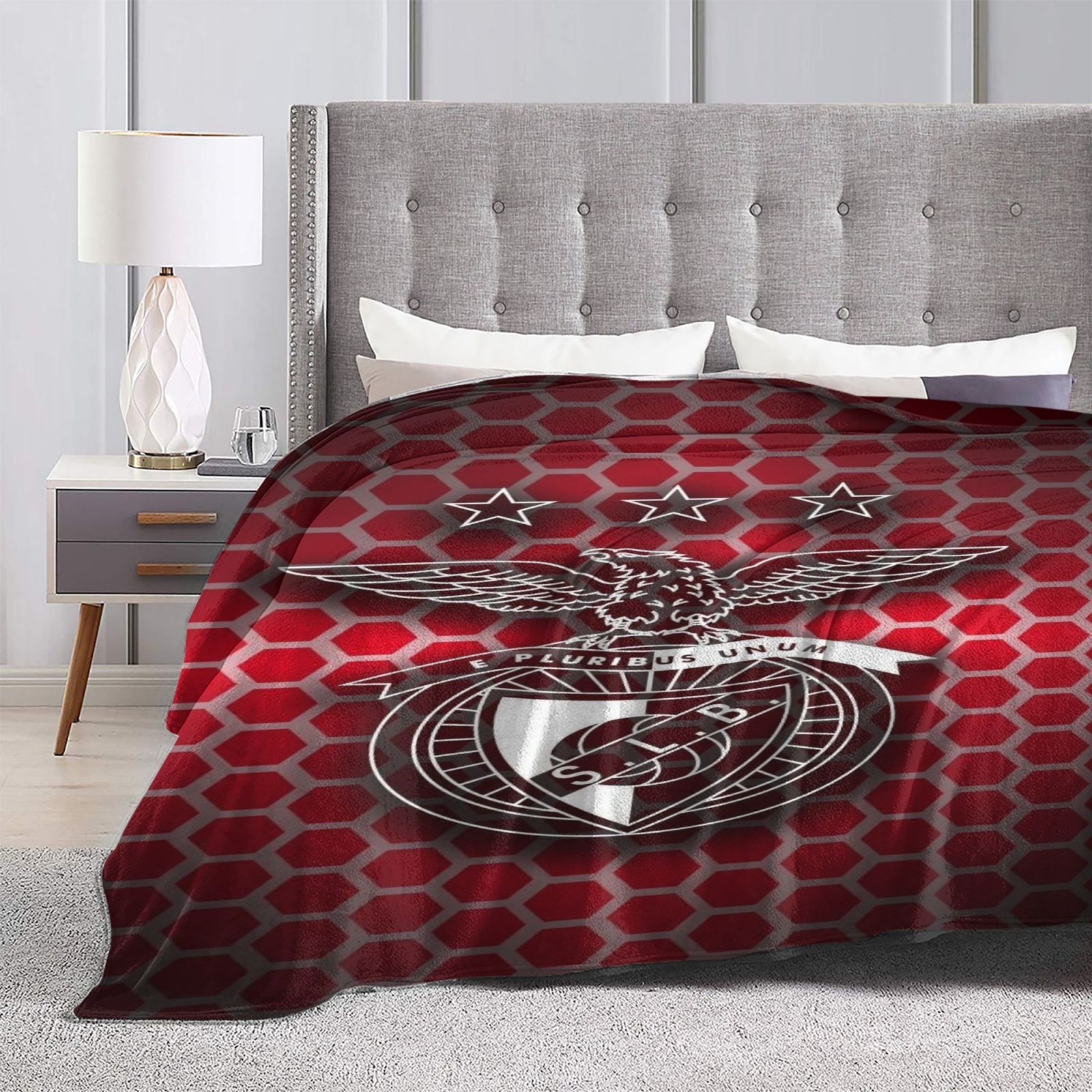 

1pc Lisbon Benfica Couverture En Imprimée - Douce, Chaude, Confortable Pour Le Canapé, Le Lit, Et Les - Style Contemporain Toutes , Numérique, Polyester Tricoté, 250-300gsm