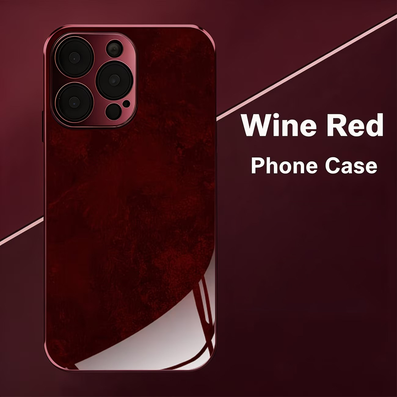 TEMU Phone Case - Dark Wine Marble Texture Pattern Phone Case For Oppo Reno15f 5g/reno15 Pro Max/reno15 Pro/reno15/reno14f 5g/reno14 Pro 5g/reno14