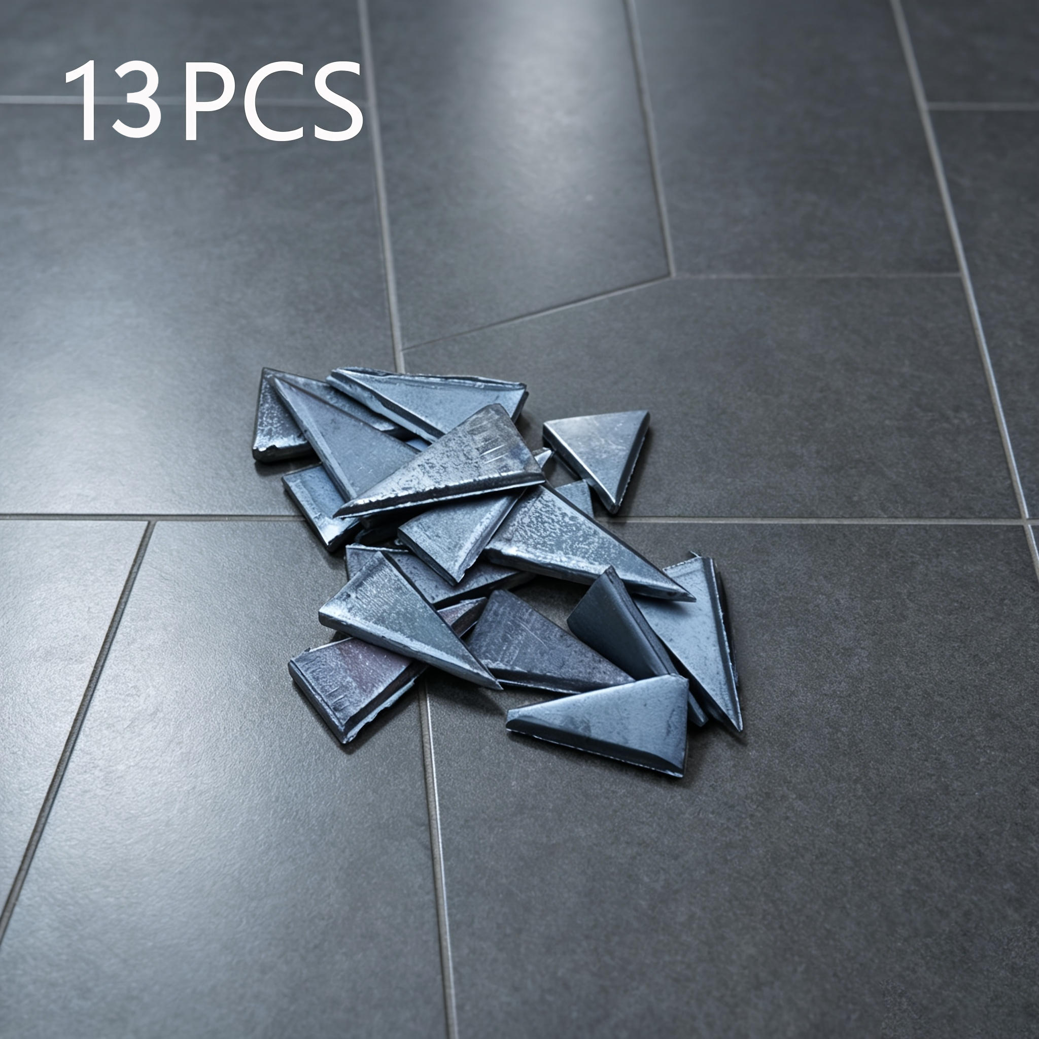 TEMU 13pcs Triangular Iron Wedges For Wooden Handle Fasteners, Agricultural Tool Reinforcement Inserts, And Universal Furniture Tool Reinforcement