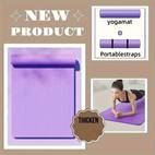 1pc yoga mat for men women extra thick non slip high eva material easy to clean tear resistant storage strap home workouts yoga pilates fitnes