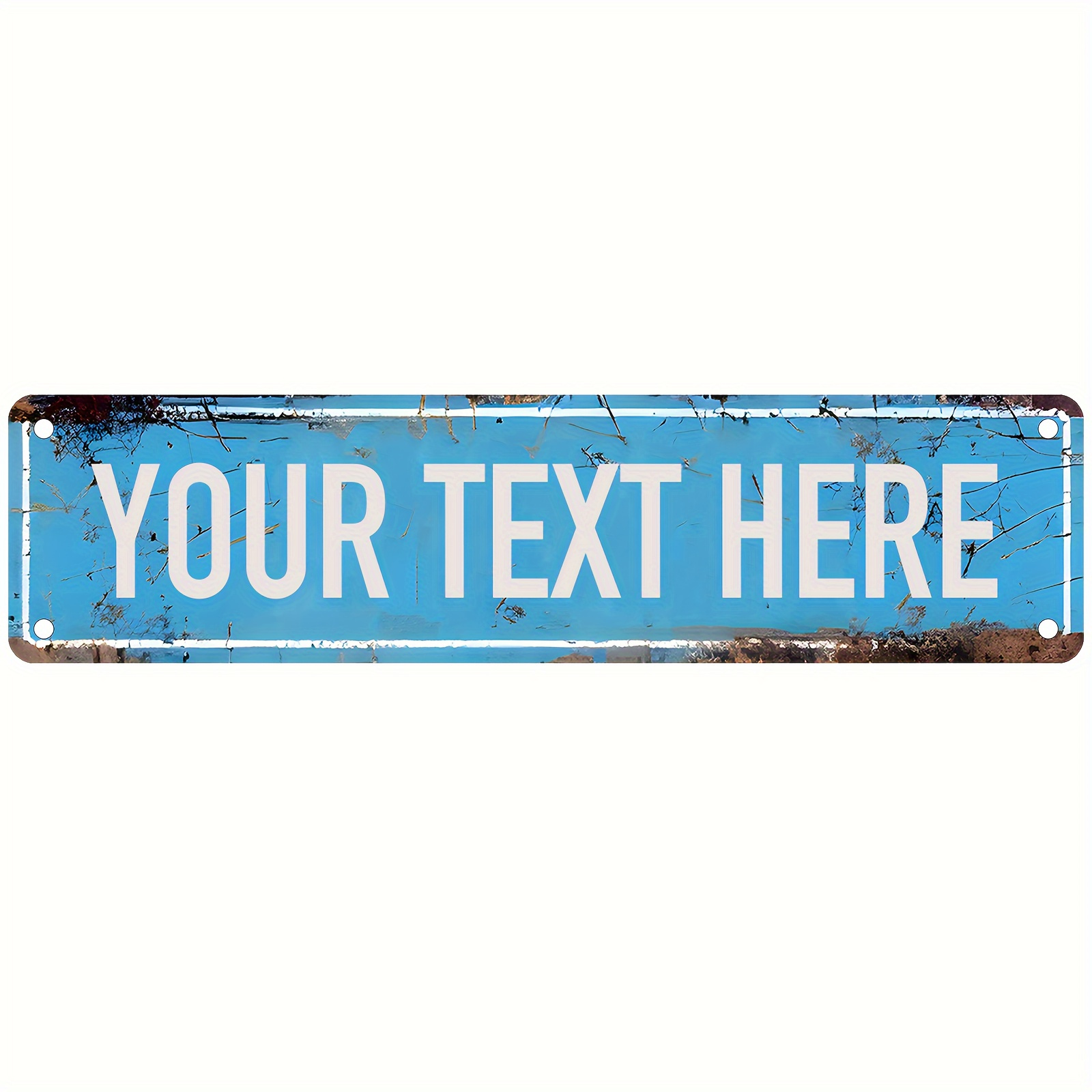 TEMU 1pc Customizable Aluminum Street Sign - Personalized Name/text, 12 Color Options, Indoor/outdoor Wall Hanging Decor, 16x14/40x10cm, Durable &