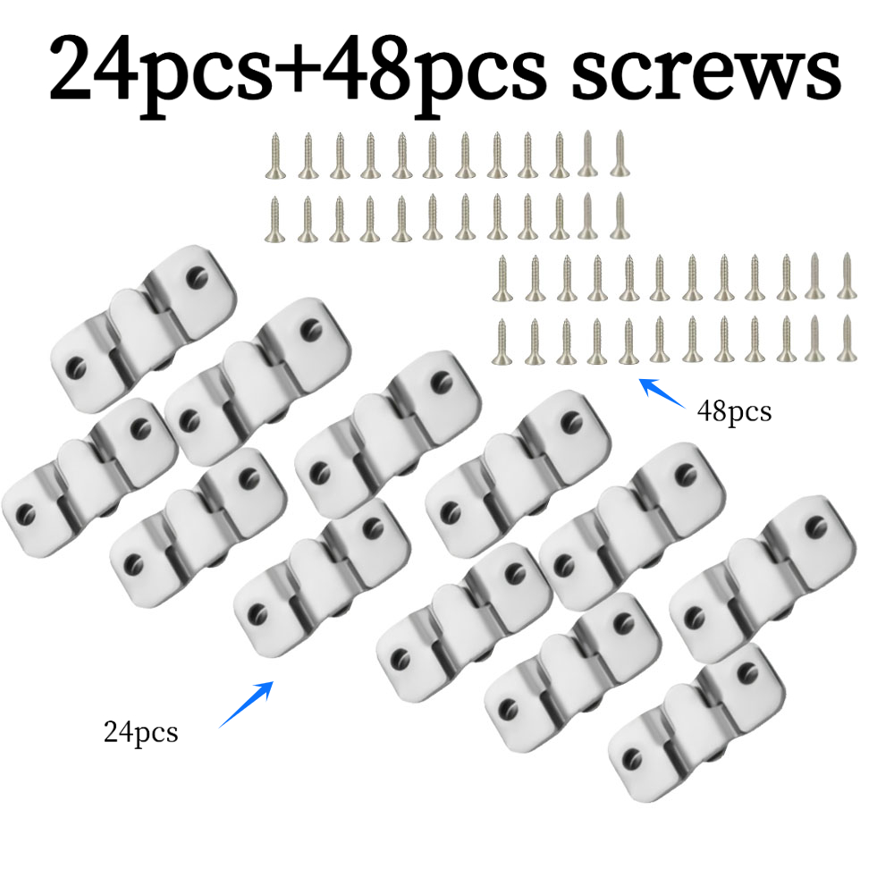 Stainless Steel Z-Bracket Set - Heavy-Duty Interlocking Frame Hooks, Suitable for Picture Frames   Connectors | Flush-Mount Wall Brackets with 48 Security Screws, Ideal for   Support