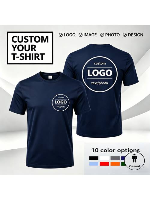 customizable mens t shirts sweatshirts personalized design text logo relaxed fit machine washable multiple colors personalized apparel custom clothing corporate team customization printed neck t shirt
