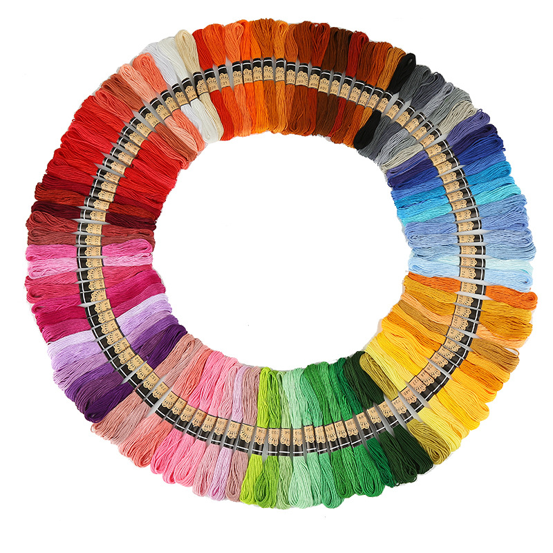 TEMU 447 Colors Polyester Embroidery Thread - 36 Skeins, Vibrant Multicolor, High-quality Cross Stitch Thread, Suitable For Crafts And Sewing Kits,