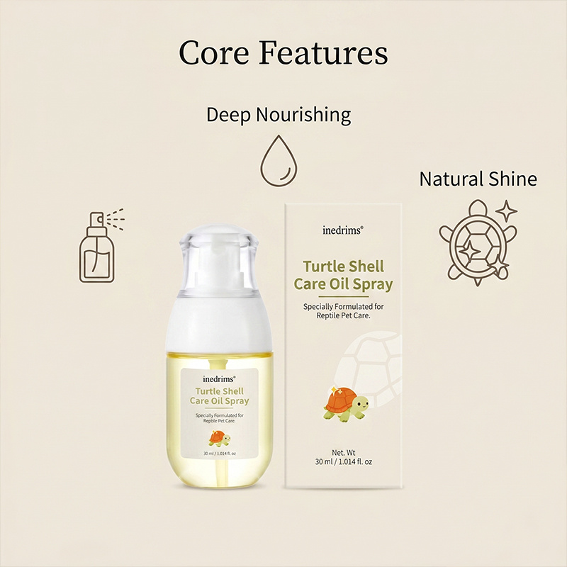 Pet Turtle Shell Care Oil Spray, Enhances Shell Shine, Moisturizing, Daily Care, Gentle Formula, Specialized Moisturizing and Shine Enhancing Shell Oil for Reptiles, Gentle and Safe for Turtles, Daily Turtle Shell Care Agent, Suitable for Various