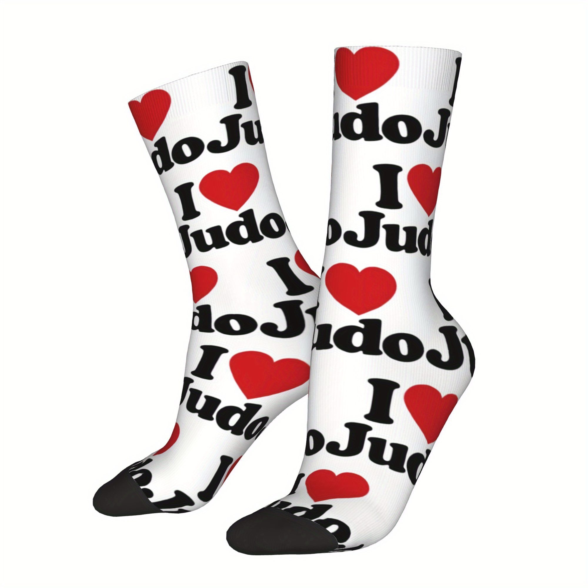 TEMU 3D Geprinte Sokken voor Judo - Unisex Outdoor Nieuwigheid voor Alle Seizoenen, Perfect Cadeau