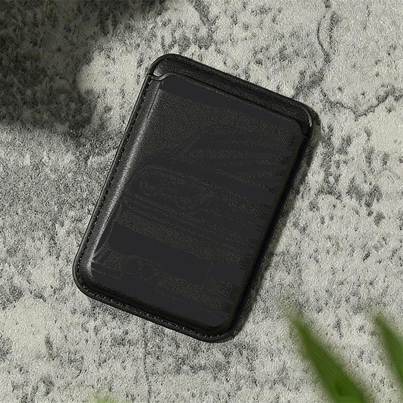 TEMU Magnetic Card Holder For Phone, , Pu Leather Material, Strong Magnet , Compatible With Multi - Camera Iphones, Ideal For Daily Use, Stylish &