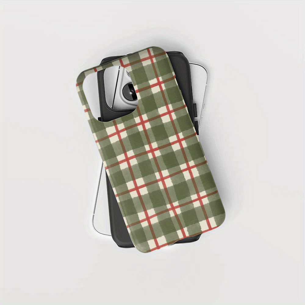 TEMU Retro Plaid Phone Case For Iphone 17/16pm/15pm/13/13 Mini/12/11/xs Max/7/se2 Glossy Case