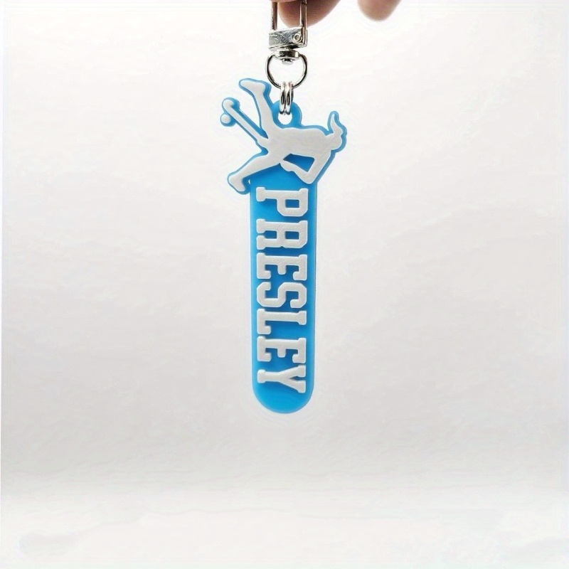 TEMU (custom Novelty) Hockey Keychain, Male/female Player - Pink/purple Acrylic Gift - Birthday, Valentine's - Hockey Enthusiast, Car Keychain,